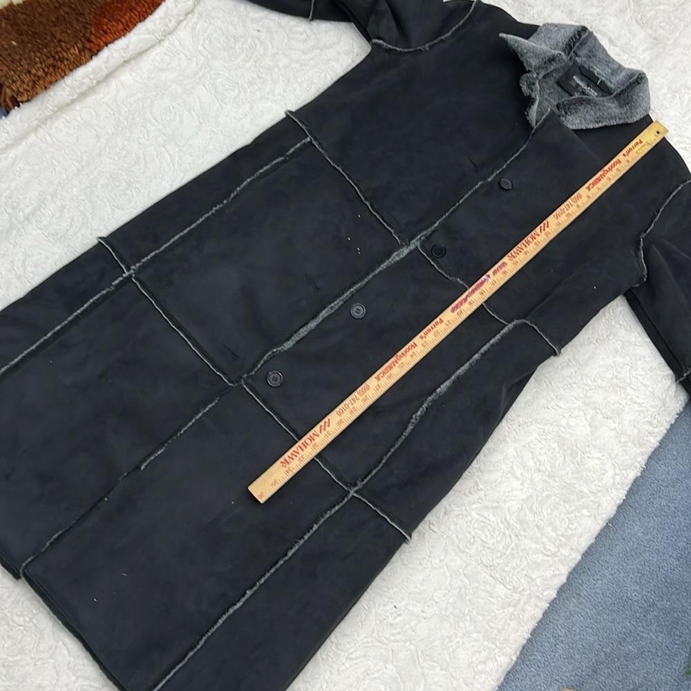 Vintage Full Length Shearling Patchwork Jacket - image 7